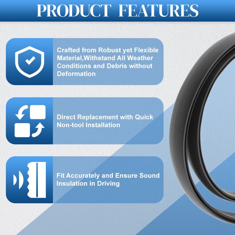 2pcs Roof Drip Moulding Side Finish Strip Rubber Black for Toyota Yaris Hatchback 2006 2007 2008 2009 2010 2011 2012 2013 2014