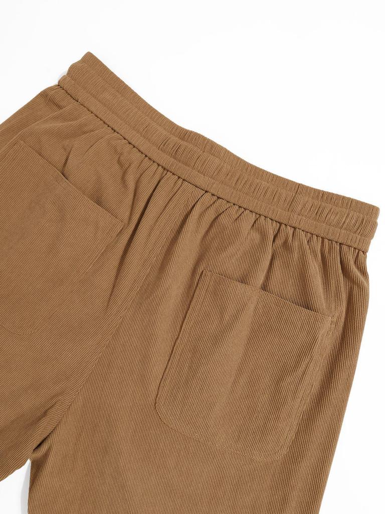 Men's Retro Corduroy Straight-Leg Pants - Spring/Summer Collection