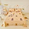 3Pcs Romantic Love Heart Pattern Bed Sheet Set Geometric Printed Thickened Bedspread with Pillowcases Soft Cotton Bedding Set