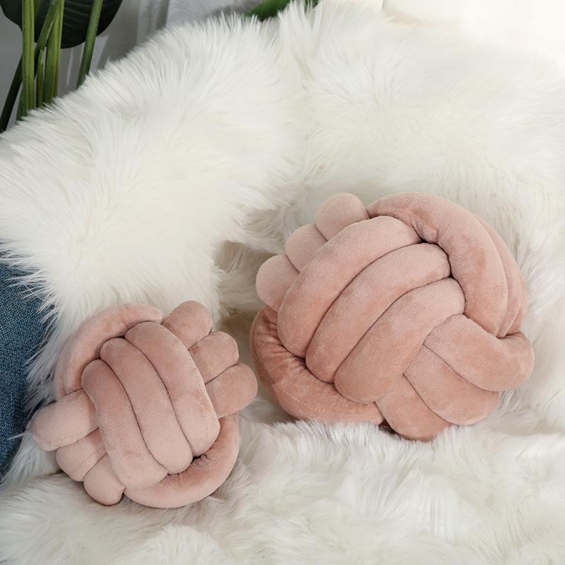 Nordic Hand-Woven Velvet Knot Pillow - Home Decoration