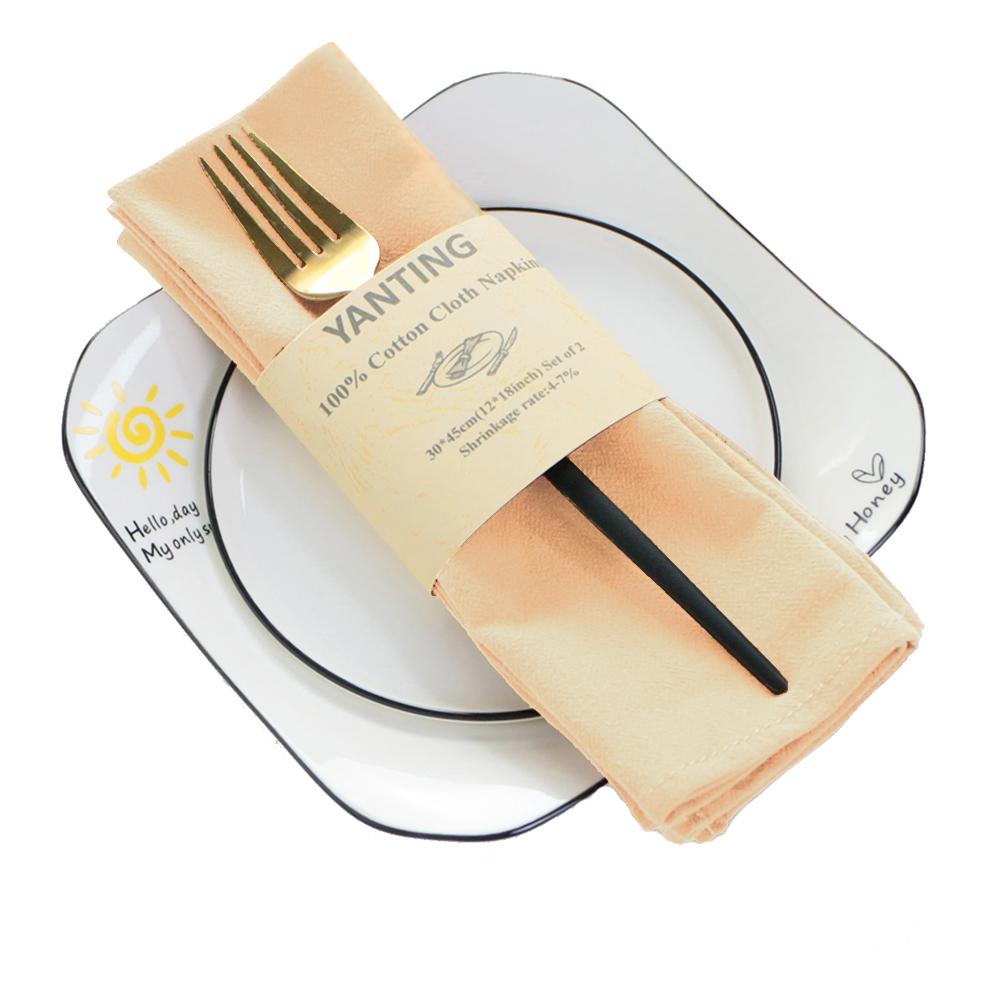 6 Pcs Serving Cloth Napkins 30x45cm Natural Cotton Fabric Serviette Kitchen Tea Table Towels for Wedding Decoration Baby Shower