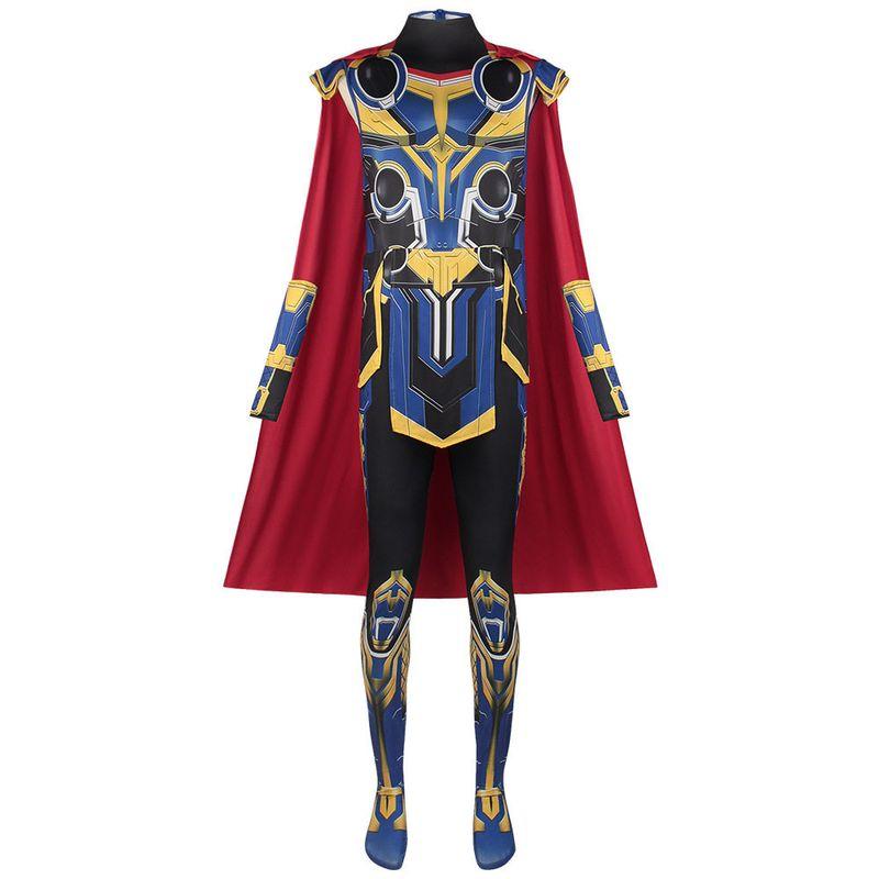 Halloween Cosplay Costume Thor 4 Thor Thorin Simple Children's and Adult Tight-Fitting Jumpsuit Cosplay Performance
