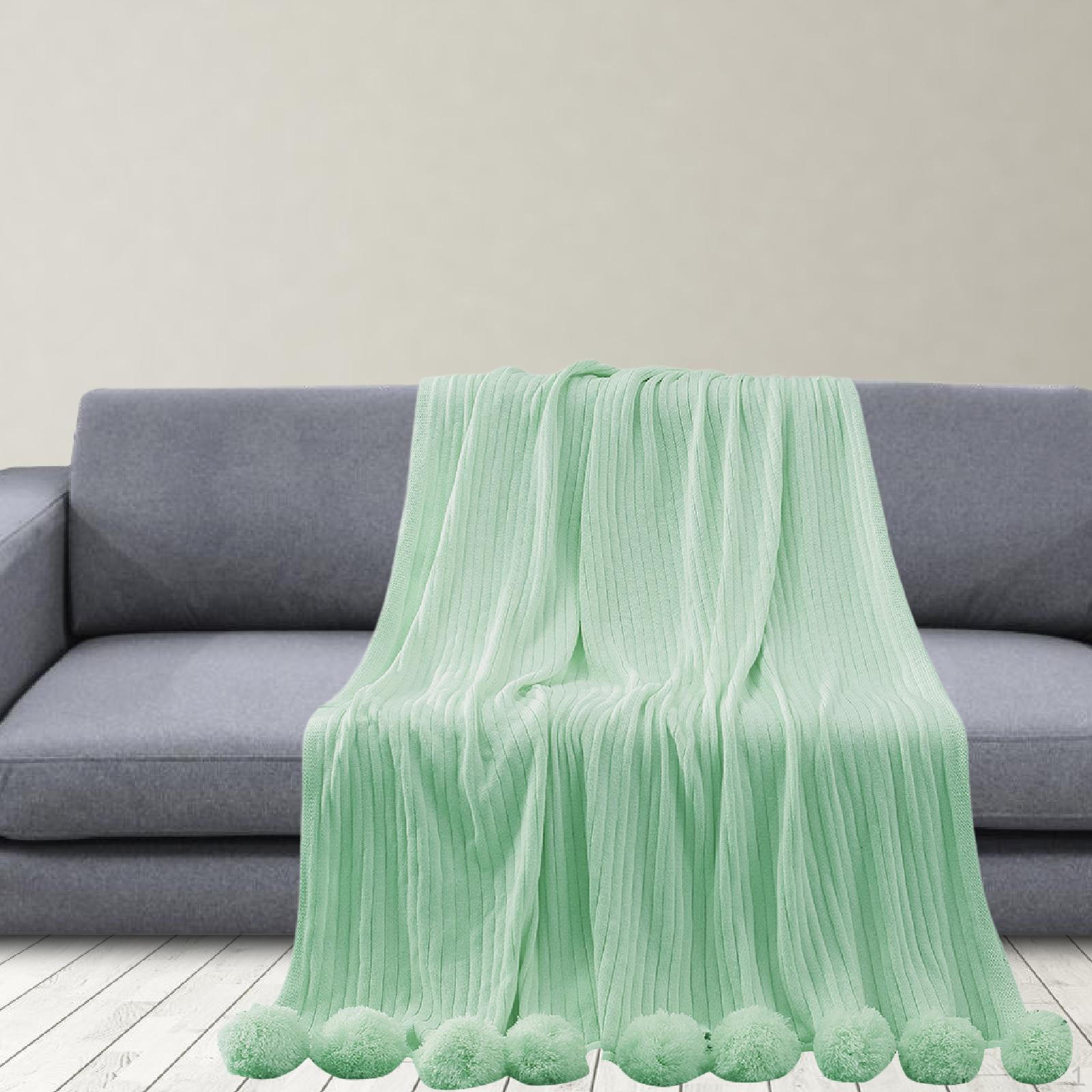 

Декоративное одеяло-салфетка с нежным приветственным помпоном 39,37 дюйма x 41,34 дюйма для женщин зелёный