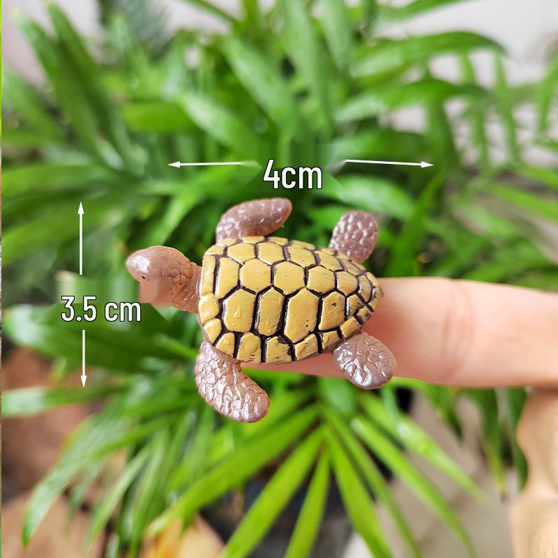 Mini Sea Turtle Figurine for Garden, Aquarium, and Rockery Decorations