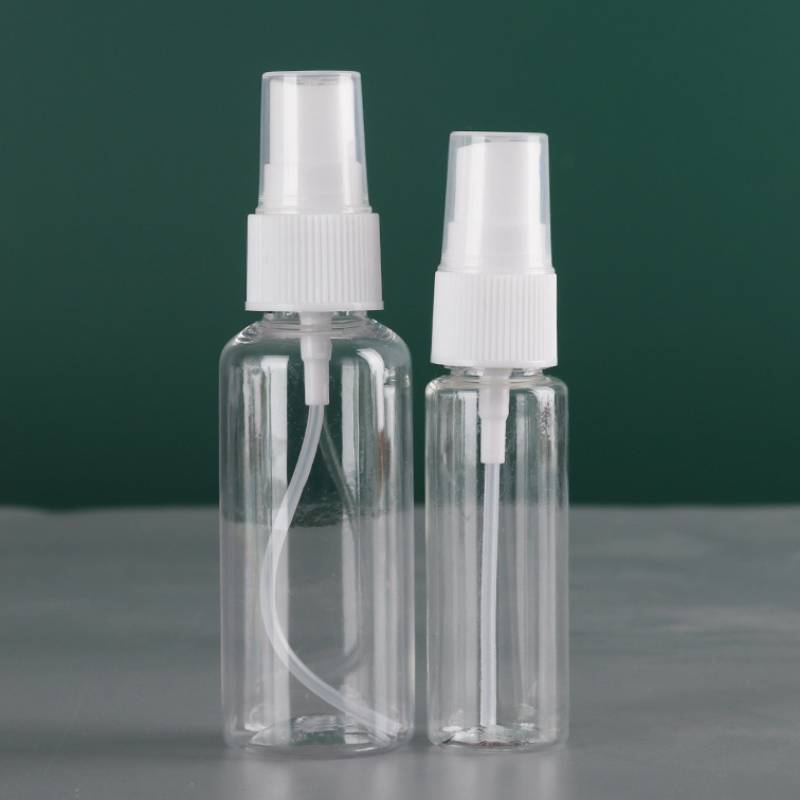 Transparent Pet Spray Bottle With Press Down Nozzle For Hand Sanitizer And Cosmetics