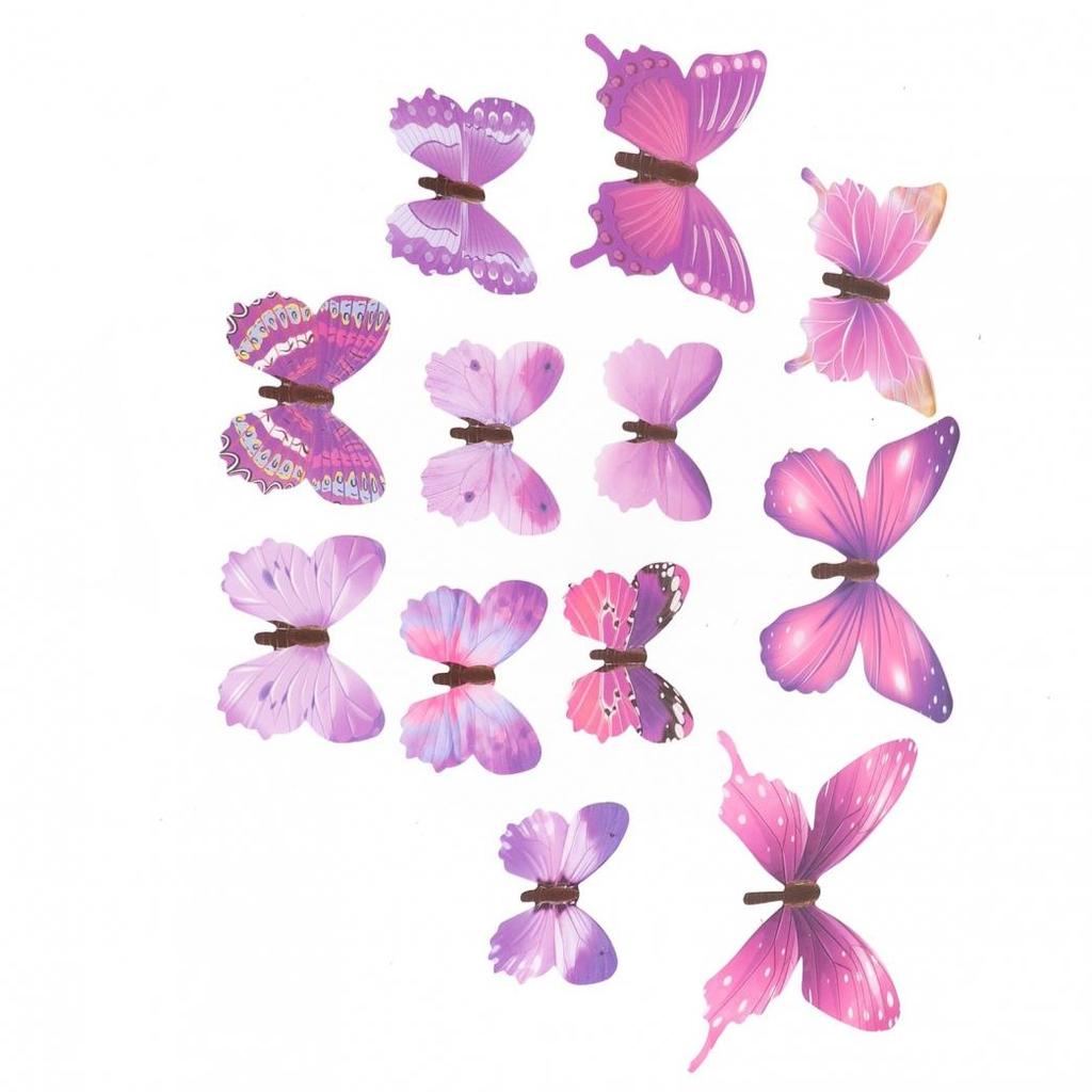 3D three-dimensional luminous simulation butterfly luminous sticker