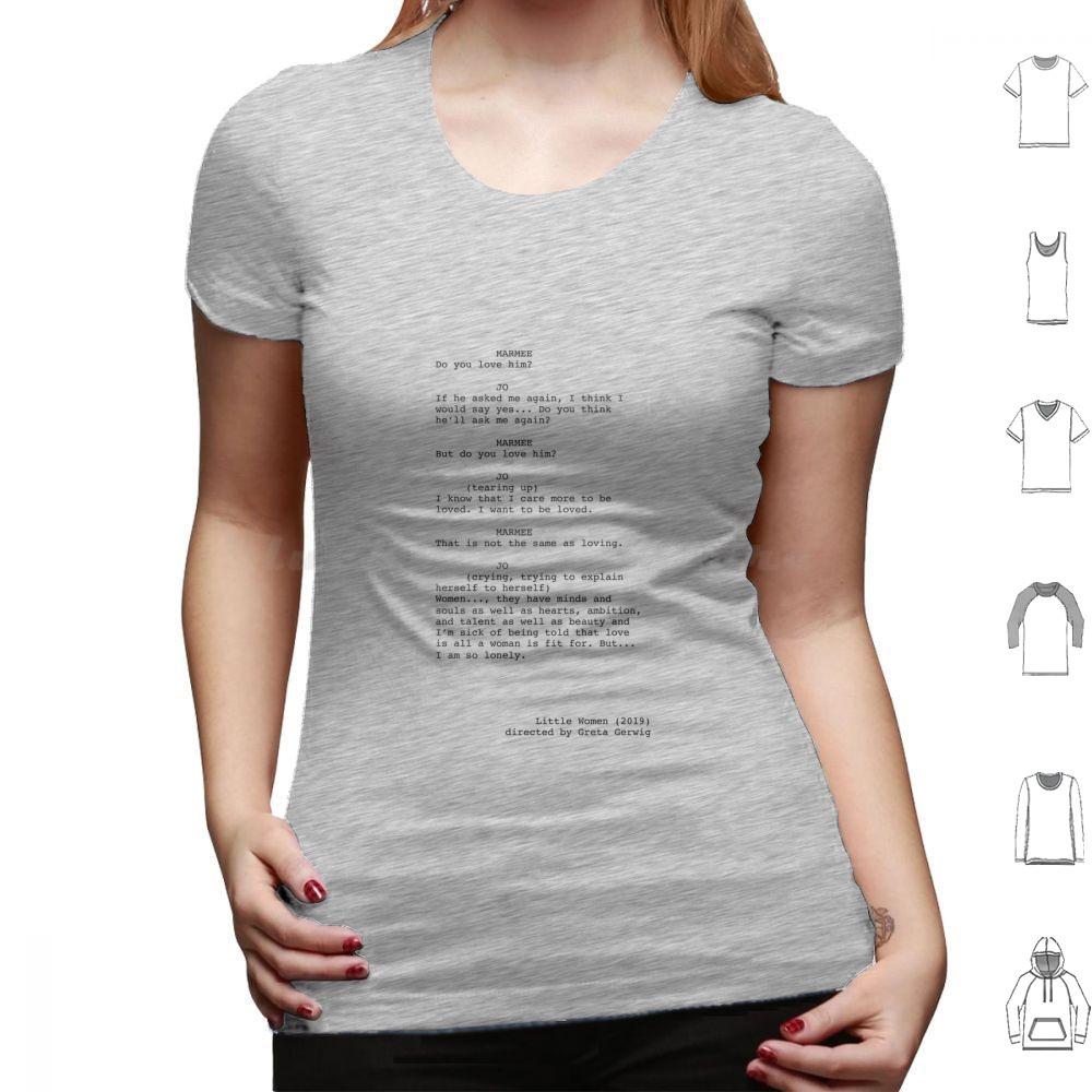 Little Women Script Excerpt T Shirt Cotton Men Women DIY Print Little Women Saoirse Ronan Watson Florence Pugh Greta Gerwig