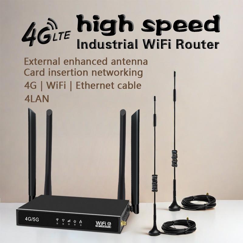 4G Metal Casing Wireless SIM Router with WiFi6 & Suction Cup Antenna for Home Use (UK/Europe) ED123