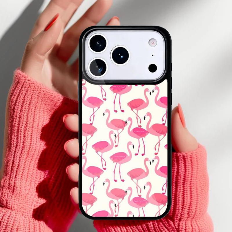 Flamingo Phone Case for iPhone 17 16 15 14 13 Pro Max Back Cover for 12 11 Pro Coque