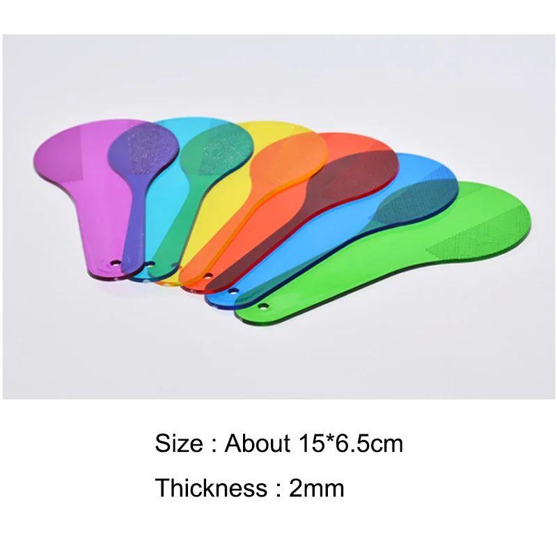 6Pcs Translucent Color Sheet Montessori Color Mixing Overlay Card Optical Experiment STEM Learning Sensory Toy Creative Gift