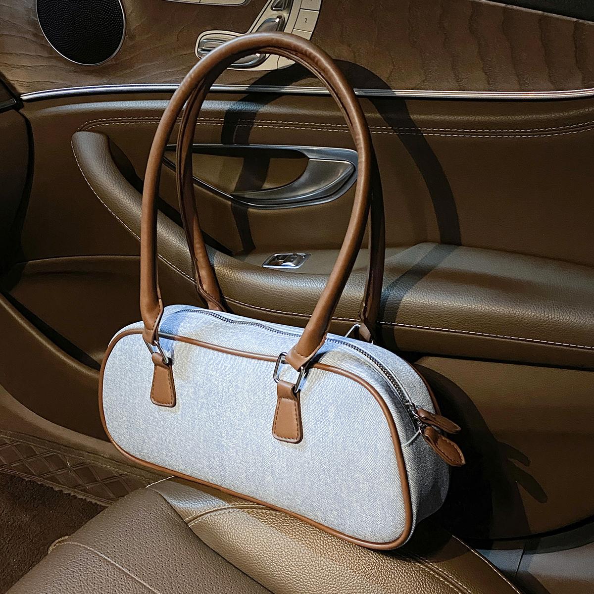 

Модная сумка для поездок на работу, вместительная женская модная джинсовая сумка на плечо в тон, сумка-багет