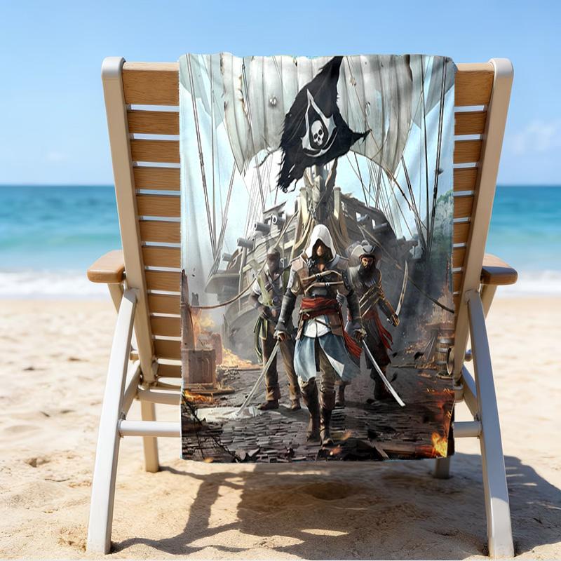 Beach Towel with A-Assassin's Creed Pattern - soft,absorbent,machine washable
