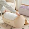 Large Capacity Cylinder Quilt Storage Bag Striped Pattern Luggage Moving Bag  Bedroom