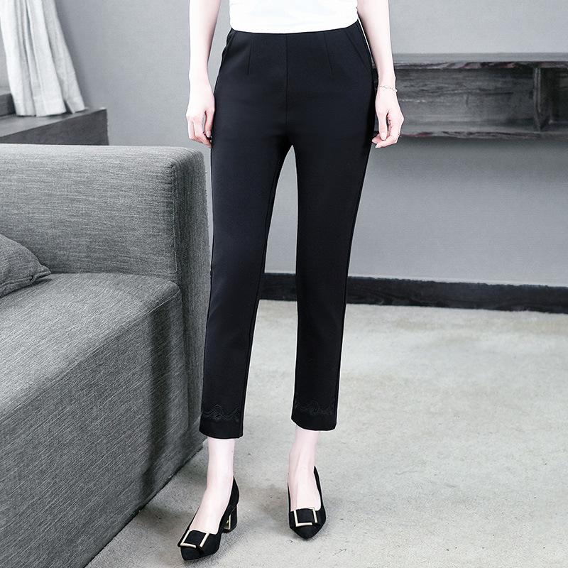 Pantaloni creion casual de vară 2025, cu talie medie, slim, pentru slăbit - Haine pentru femei plus size