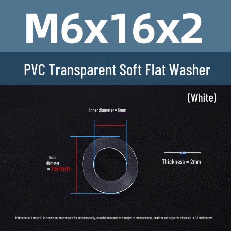 Yigu Transparent PVC Washer: Insulating Soft Rubber Gasket for Screws