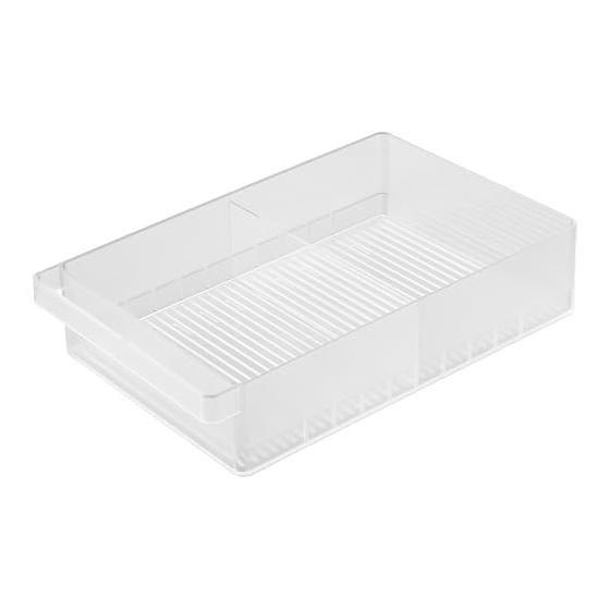 Yamazaki Jitsugyo 1477 Refrigerator Storage Case L with Dividers White W37.5 x D22 x H8.2cm Tower Refrigerator Storage Can Be Used to the Deepest