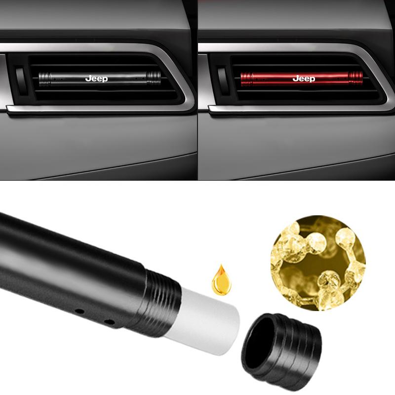 Car Logo Aroma Stick Vent Air Freshener Fragrance Clip Accessories For Jeep Renegade Grand Cherokee Compass Patriot Wrangler Lib AMT1