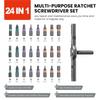 24in1 RS1 Multi-Purpose Ratchet Screwdriver Set 24 In 1 S2 Steel Magnetic Screwdriver Bits Repair Tools