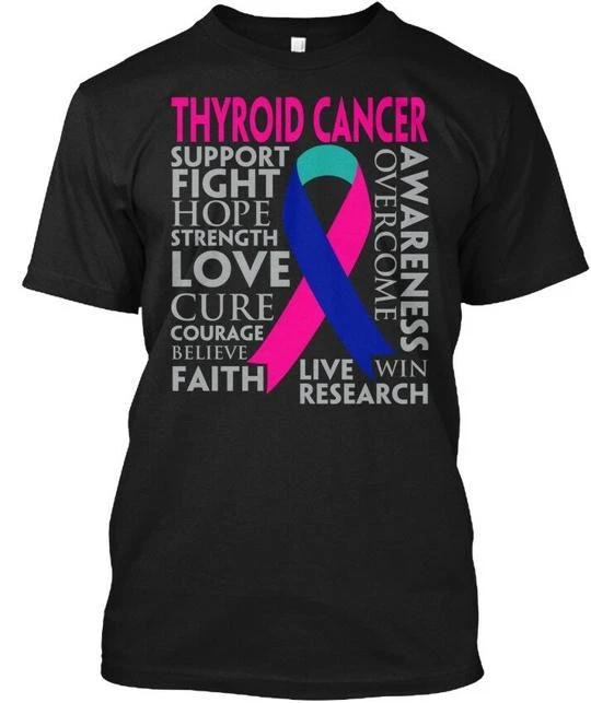 Thyroid Cancer Awareness - Support Fight Hope Strength TTshirt Made in USA S-5XL 3XL