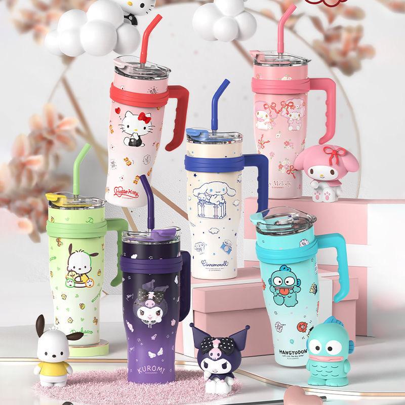 Sanrio Thermos Cup Big Mac Bingba Cup Water Cup Large Capacity Stainless Steel High Value Straw Cup