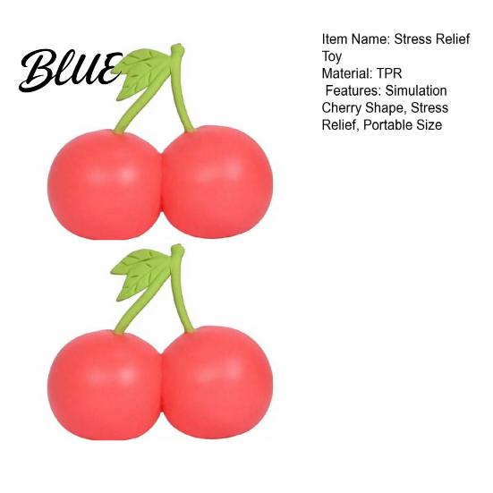 Anti-anxiety Toy 1/2Pcs Simulation Cherry Squeeze Stretchy Slow Rebound Soft Fidget Portable Simulated Fruit Sensory Stress Ball