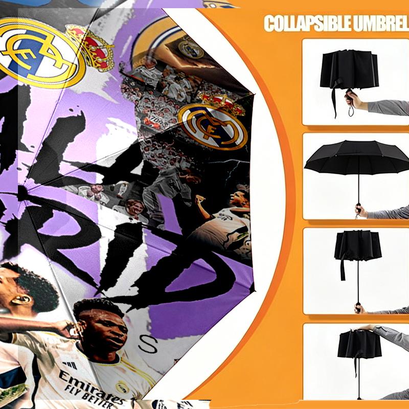 Football team Print Umbrella Automatic Opening/ Closing - Portable Foldable Design - Daily use for Travel/Outdoor - Gift for Birthday