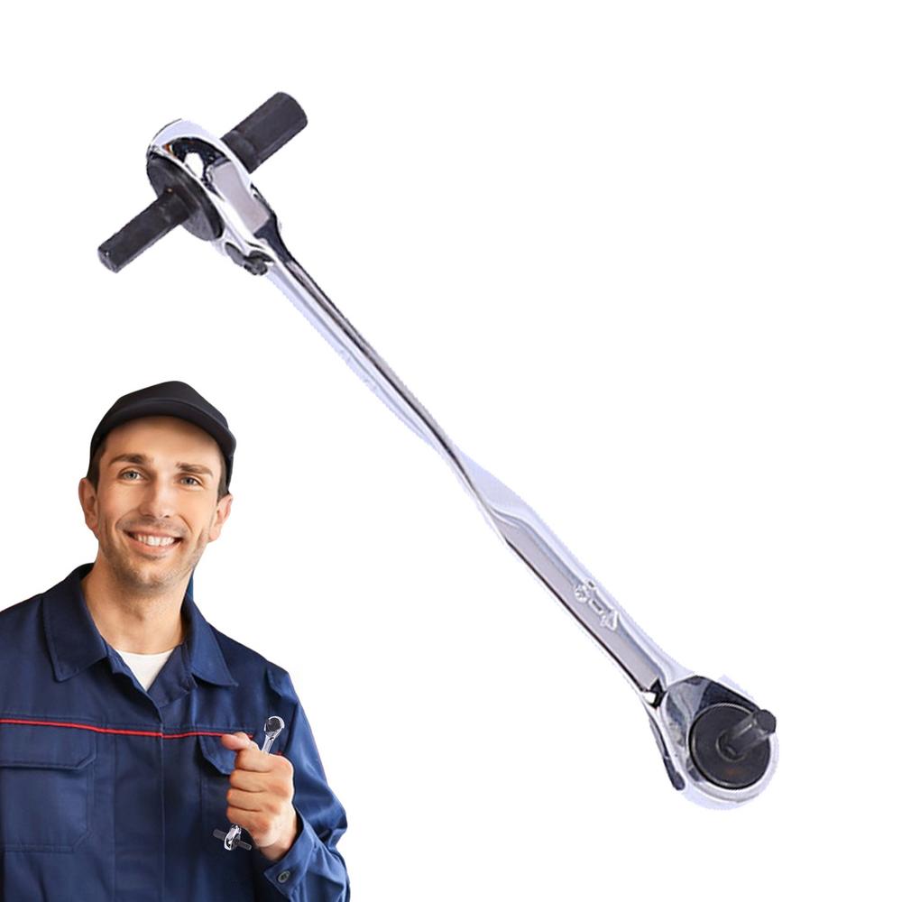 Двусторонний трещоточный ключ Инструменты для крепежа С эргономичной ручкой Торцевые ключи Эффективная Прочная и Стабильная Трещотка Для Машин