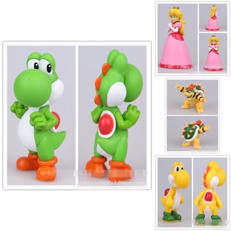 Super Mario Bros Luigi Bowser Prinzessin Peach Kunststoff-Actionfiguren Für Sammler Und Display-Enthusiasten