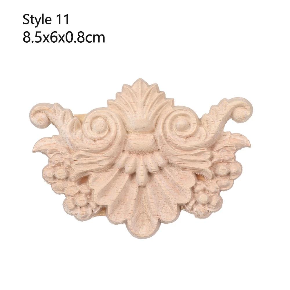 Европейский натуральный цветок, резные деревянные изделия, угловые аппликации, рама, настенная дверь, мебель, резьба по дереву, украшения