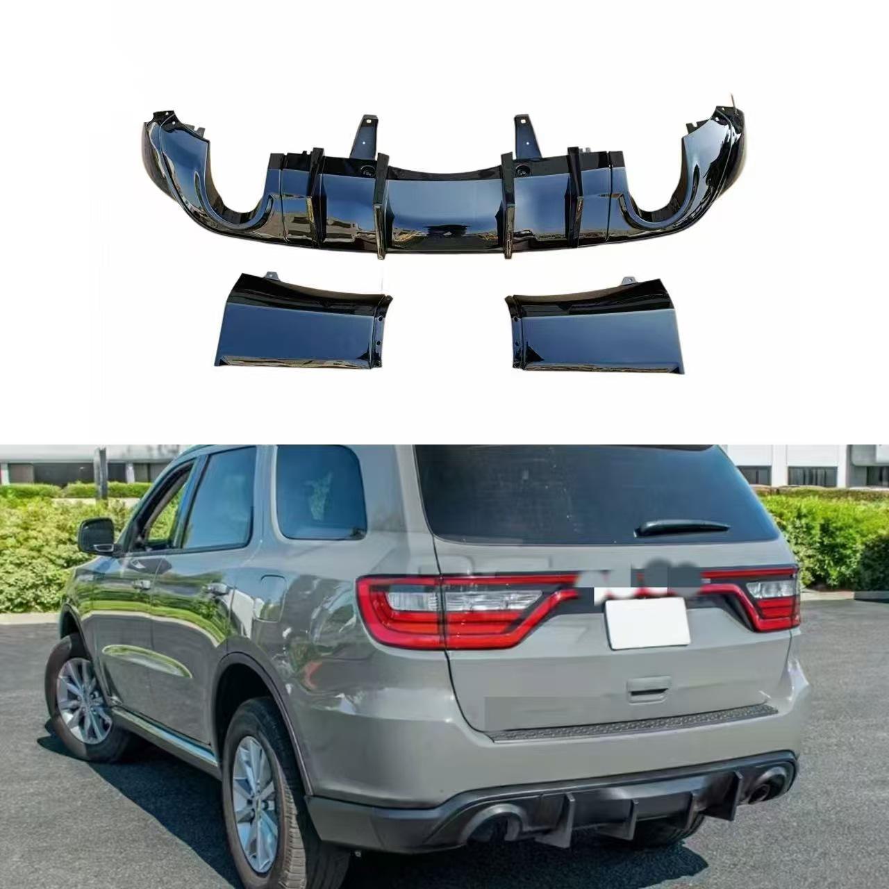 

Bright Black Rear Lip Diffuser Kit for 2011-2025 Dodge Durango Classic (No Lights) Bright Black Rear Lip