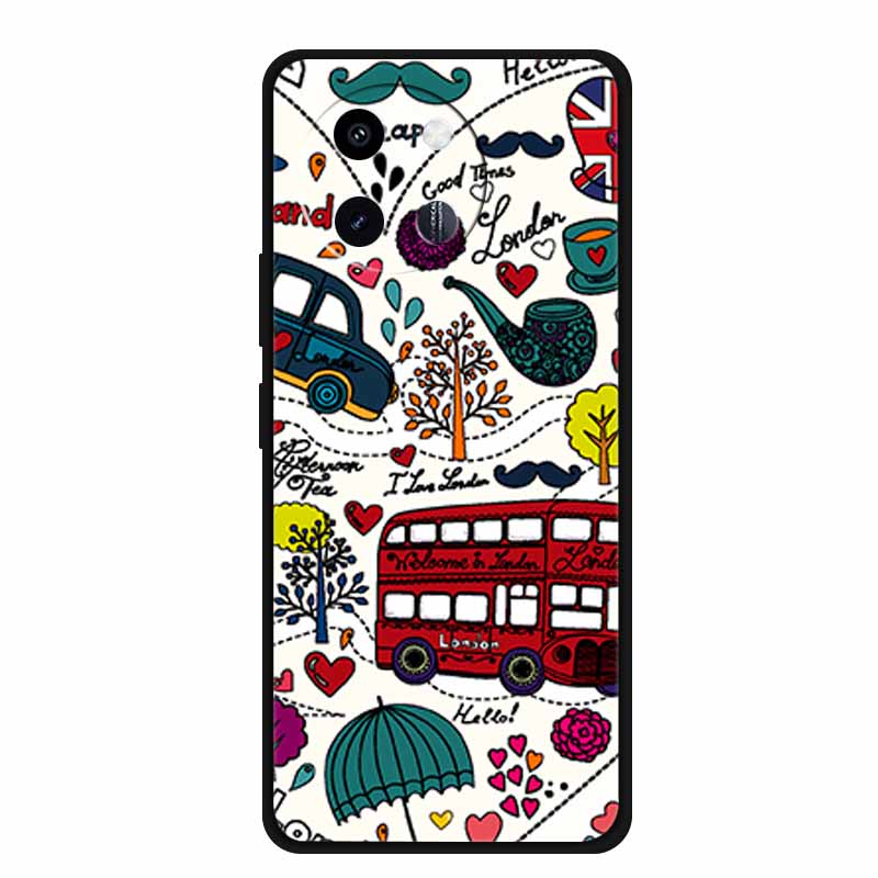 3D Lovely Cute Case For Vivo Y38 Y200i Y200T T3X Soft TPU Silicone Bumper Protector Relief Flower Emboss Phone Cover Funda Capa