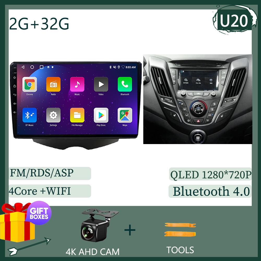 

Carplay Android 12 Car Radio For Hyundai Veloster FS 2011 - 2017 Multimedia Video Player electoronics Navigation GPS NO 2DIN BT