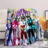 1Pc Saint Seiya Print Flannel Blanket, High quality Comfortable for All Seasons, Home Decor, Warmth and Comfort, Perfect for Christmas Gifts