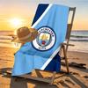 Manchester City FC Druck Strandtuch Design, Weich, Leicht. für Zuhause, Badezimmer, Spa, Pool, Yoga, Surfen, Camping, Geschenk für Familie, Freund