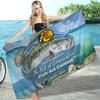 Fiskemärke Bass-Pro-Shops Badlakan Mikrofiber Mjuk Vattenabsorberande Andningsbar För Flickor Barn Dekorativ Tecknad Strandhandduk
