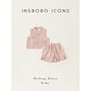 Insbobo Girls Summer Set Children's New Hanfu Baby Chinese Style Sleeveless Vest Two-piece Set Summer