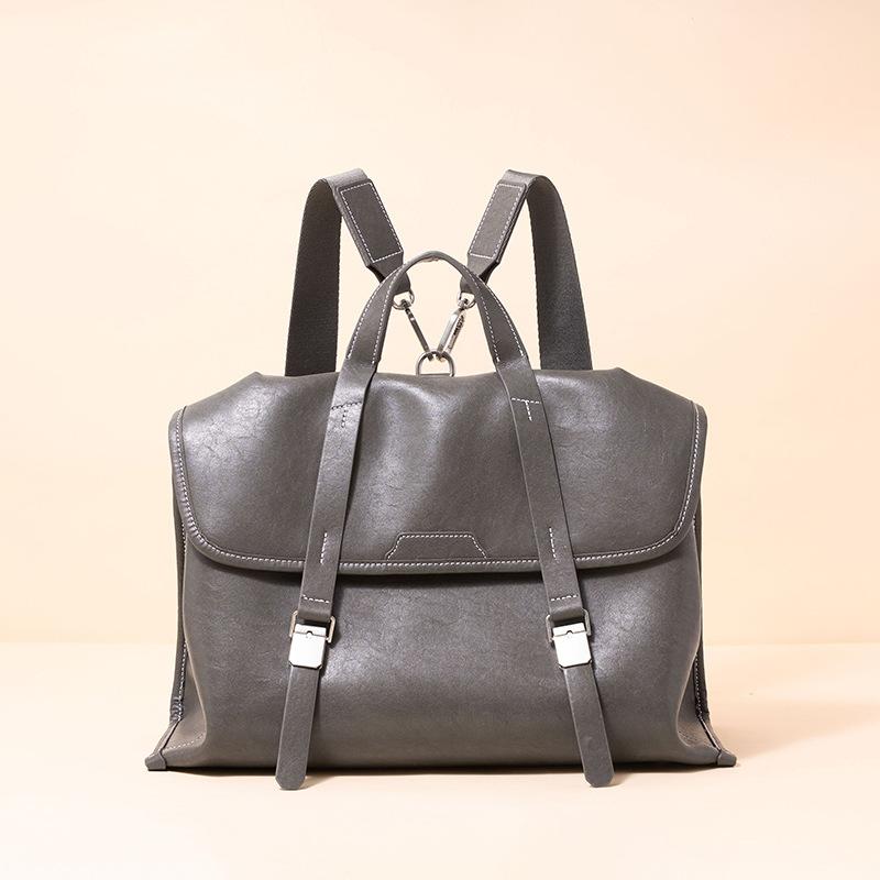 Yousong Gleiches Leder Rucksack Damen Retro Kristall Pflanzlich gegerbtes Rindsleder Tragbar Schulter Damen Tasche
