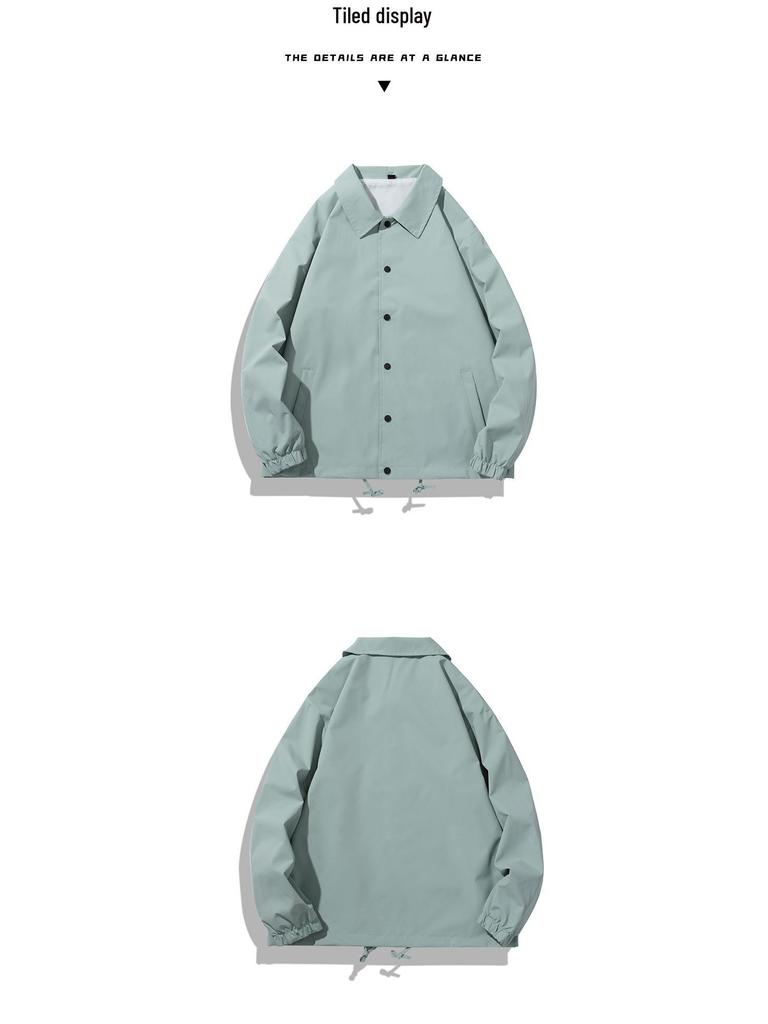 American Style Top Coach Jacket - Spring/Autumn Trendy Men's Lapel Casual Jacket