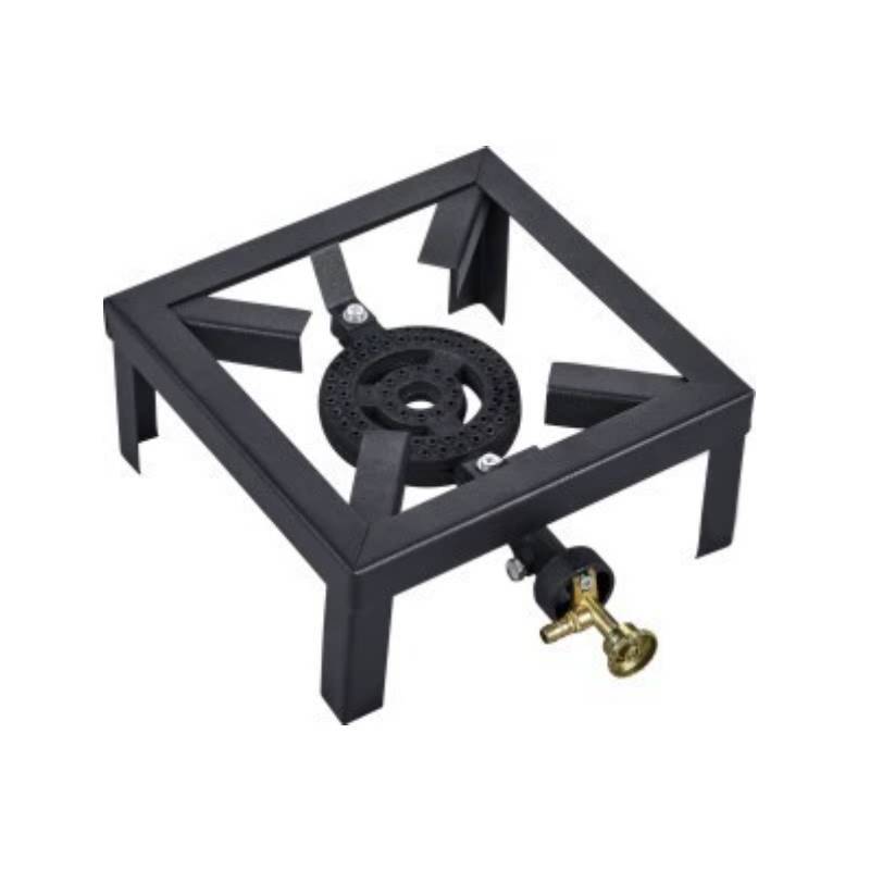 Outdoor Iron Gas Stove With Support Frame For Camping And Garden Cooking