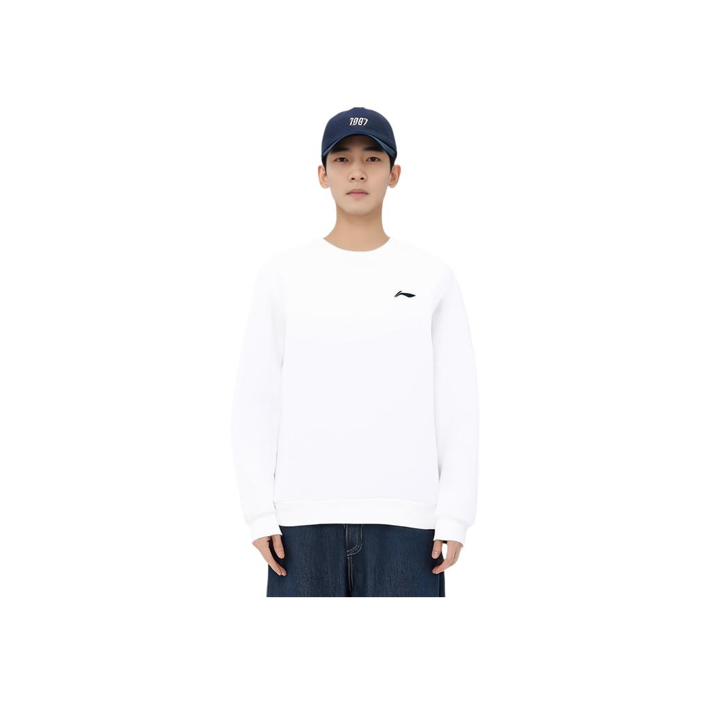 Li Ning Sports Lifestyle Series Round Neck Simple Pullover Comfortable Versatile Casual Sweatshirt Unisex Sweatshirt AWDVE37-4