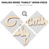 Amosfun 2x1.1'' Wedding Wooden Cutouts Mini Family Wooden Slices Embellishments for DIY Craft Decorations 15pcs