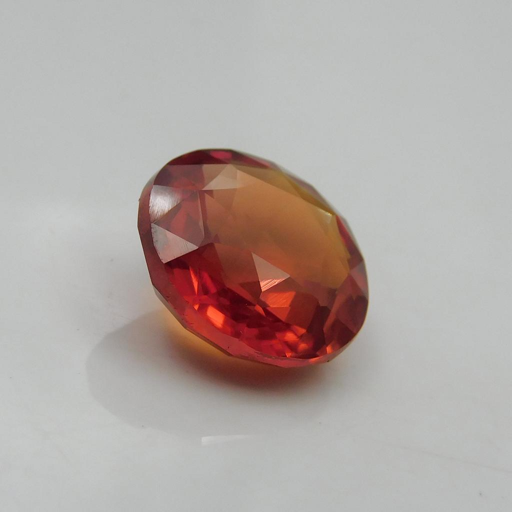 Natural Orange Sapphire Loose Gemstone Ceylon 9.60 Ct Round Shape September Birthday Birthstone