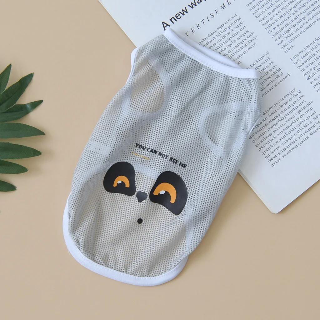 

Одежда для собак весна/лето крутая сетчатая майка по сравнению с медвежьим золотистым волосом Keji тонкая дышащая майка с мультяшным принтом XS-6XL 3XL серый