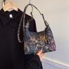 Vintage Oriental Floral Print Shoulder Bag, Adjustable Long Strap, Lightweight Fabric, New Chinese Style Crossbody Dumpling Handbag For Summer