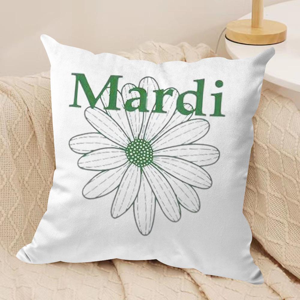 Luxury M-Mardi M-Mercred Cushion Cover Silky Short Plush Sofa Pillow Cover Hidden Zipper Soft Dustproof Case for Home Decor