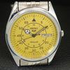 VINTAGE REFURBISHED SEIKO 5 AUTOMATIC 6309A JAPAN MENS YELLOW WATCH a442290-1