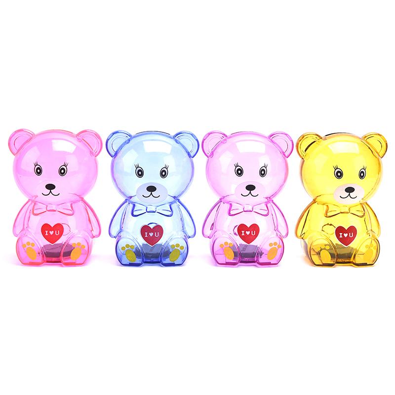 Urs Desene Animat Cutii pentru Bani Kid Student Pușculiță Stil Transparent Economisind Bani