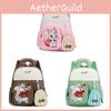 Cute Cartoon Girl Kids Backpack With Oxford Fabric For School Education And Adjustable Arched Shoulder Straps