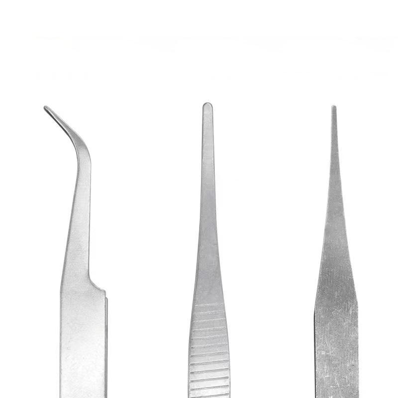 3pcs Stainless Steel Assembly Repair Precision Set Tool Electronic Tweezers Bar Tool