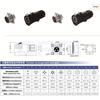 Eonvic LP20 6 Pin Female Power Industrial Quick-Release Plug and Socket LED Outdoor Waterproof Bulkhead Connector